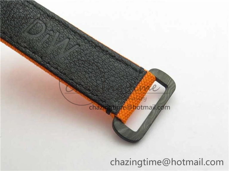 Original Daytona DIW Carbon Noob 1:1 Best Edition Black Orange Dial on Orange Nylon Strap SA 2586