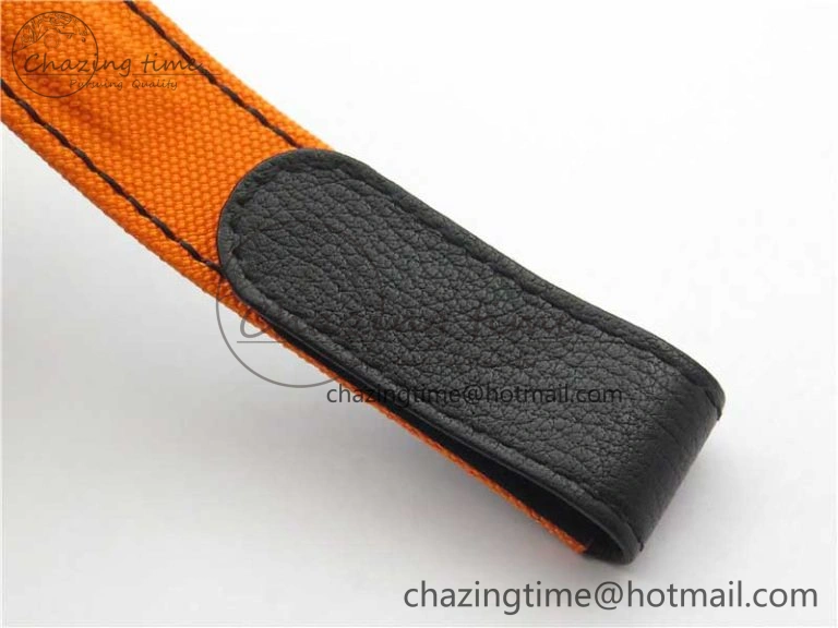 Original Daytona DIW Carbon Noob 1:1 Best Edition Black Orange Dial on Orange Nylon Strap SA 2586