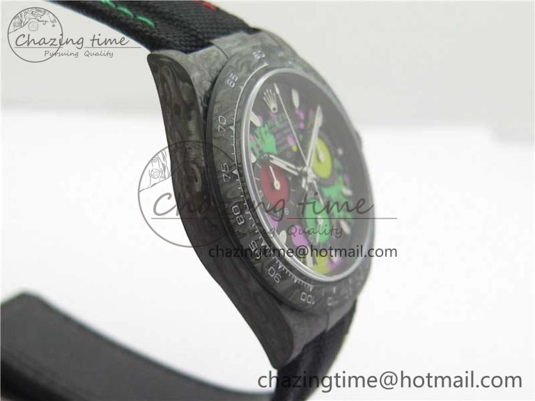 Daytona DIW Carbon Noob 1:1 Best Edition Colourful Dial on Nylon Strap SA OdorResistant 2613
