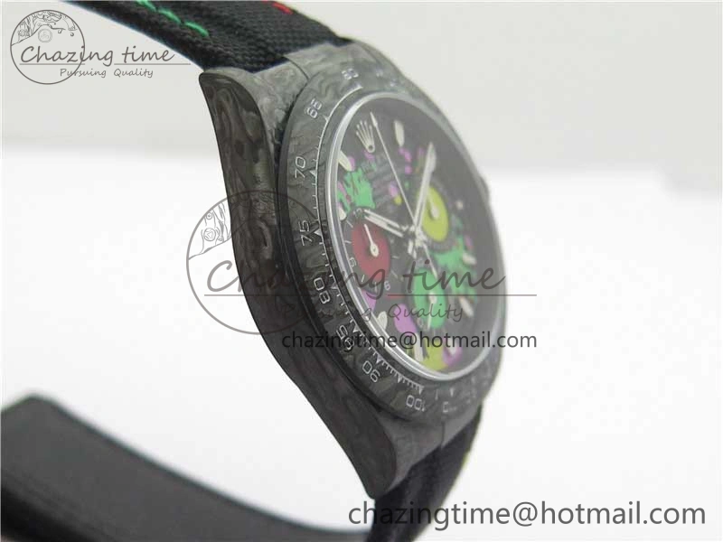 Daytona DIW Carbon Noob 1:1 Best Edition Colourful Dial on Nylon Strap SA OdorResistant 2613