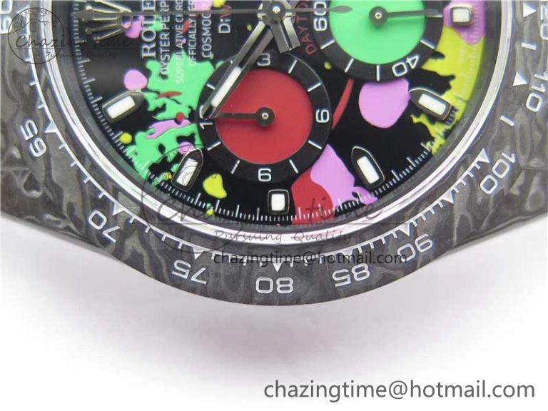 Daytona DIW Carbon Noob 1:1 Best Edition Colourful Dial on Nylon Strap SA OdorResistant 2613