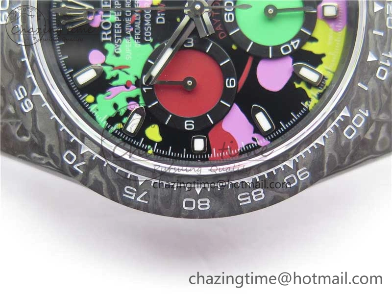 Daytona DIW Carbon Noob 1:1 Best Edition Colourful Dial on Nylon Strap SA OdorResistant 2613
