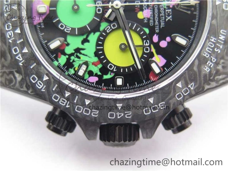 Daytona DIW Carbon Noob 1:1 Best Edition Colourful Dial on Nylon Strap SA OdorResistant 2613