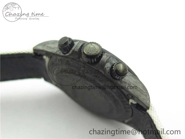 Comfortable Daytona DIW Carbon Noob 1:1 Best Edition White Black Dial on Nylon Strap SA 2614