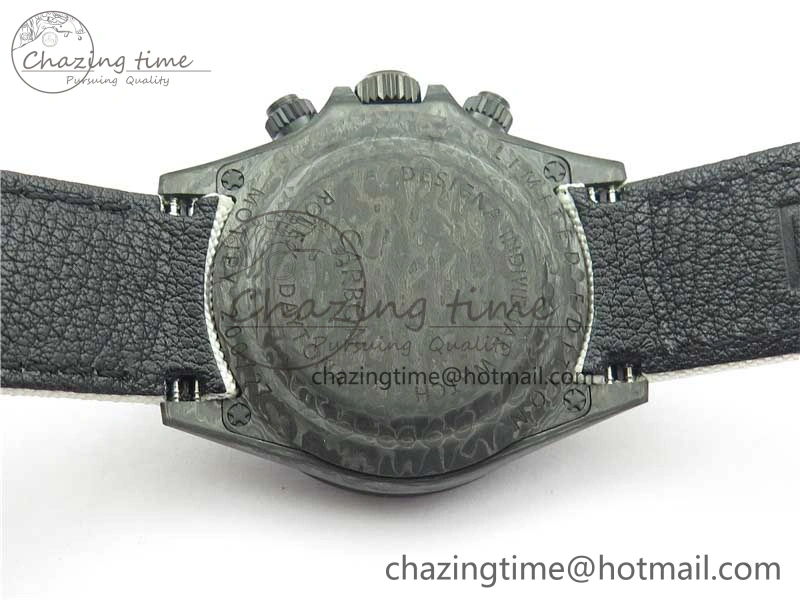 Comfortable Daytona DIW Carbon Noob 1:1 Best Edition White Black Dial on Nylon Strap SA 2614
