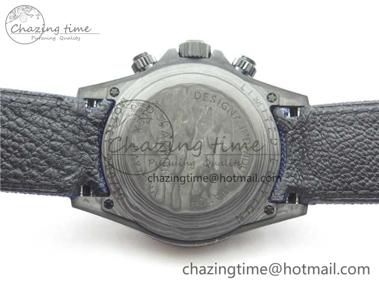 NewStyle Daytona DIW Carbon OMF Best Edition Black Dial on Deep Blue Nylon Strap A 2839