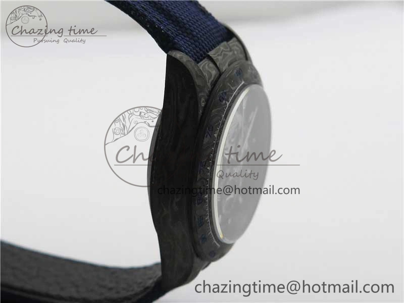 NewStyle Daytona DIW Carbon OMF Best Edition Black Dial on Deep Blue Nylon Strap A 2839