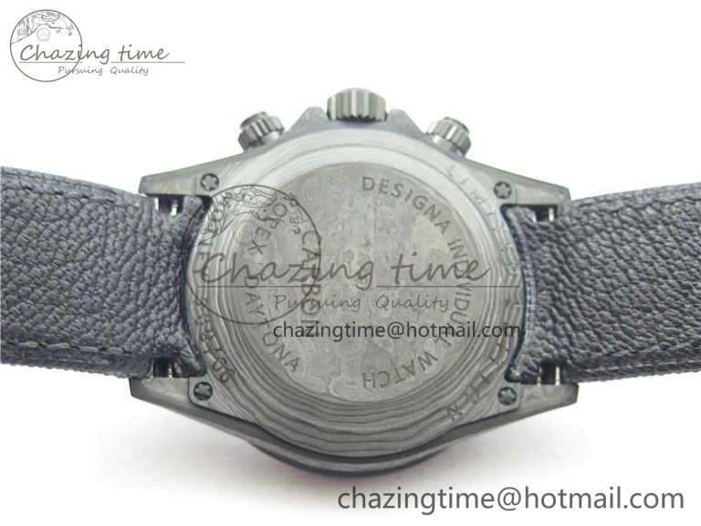 EyeCatching Daytona DIW Carbon OMF Best Edition Black White Dial on Black Nylon Strap A 2843