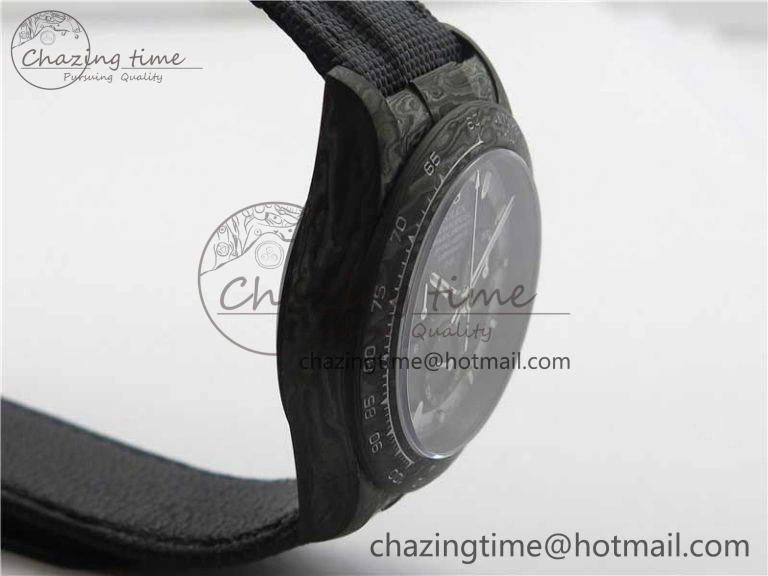 EyeCatching Daytona DIW Carbon OMF Best Edition Black White Dial on Black Nylon Strap A 2843
