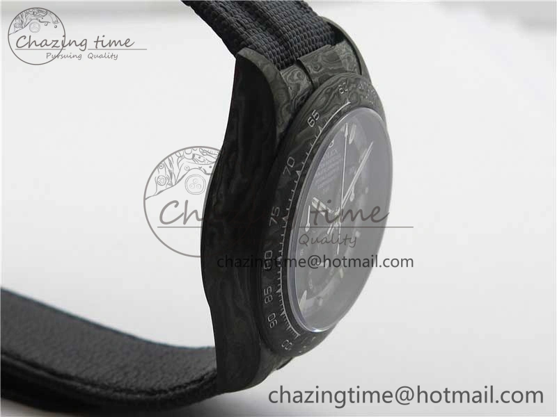 EyeCatching Daytona DIW Carbon OMF Best Edition Black White Dial on Black Nylon Strap A 2843