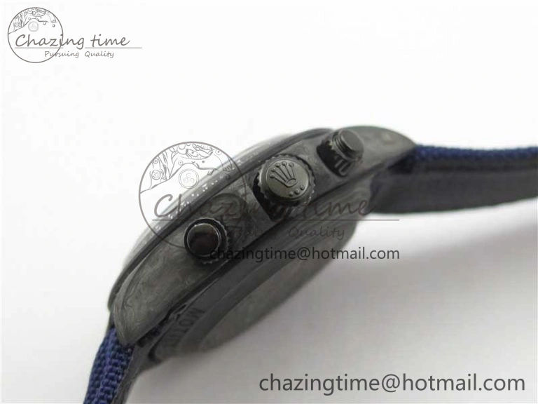 HighQuality Daytona DIW Carbon OMF Best Edition Blue Paint Dial on Deep Blue Nylon Strap A 2842