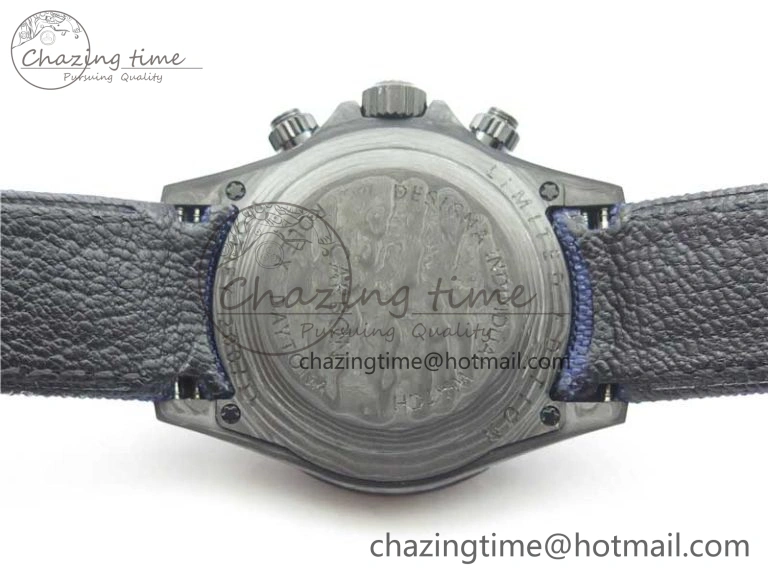 HighQuality Daytona DIW Carbon OMF Best Edition Blue Paint Dial on Deep Blue Nylon Strap A 2842