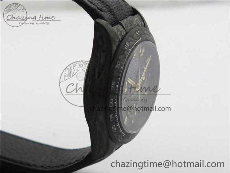 SmartChoice Daytona DIW Carbon OMF Best Edition Carbon Dial on Black Leather Strap A 2836