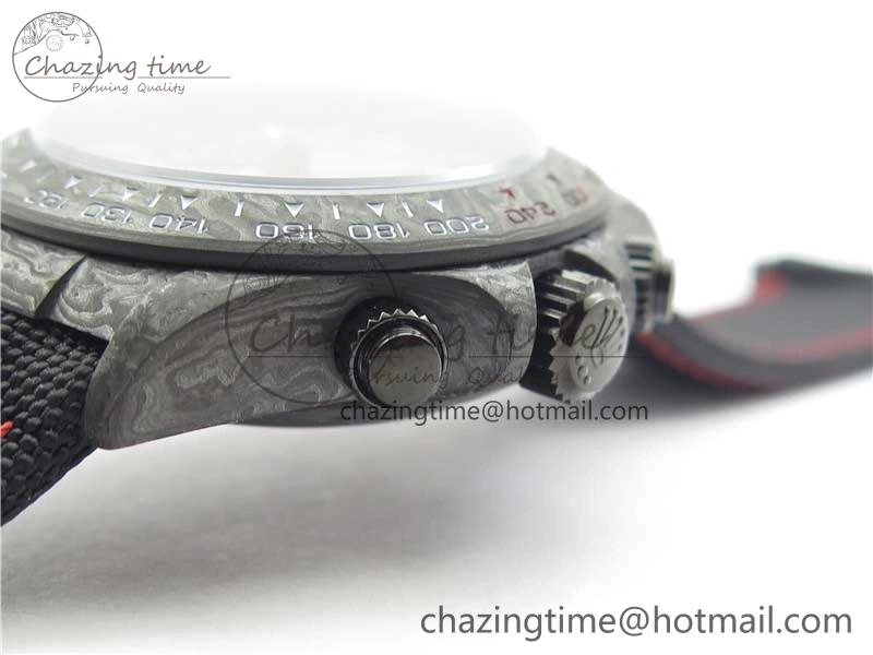 FashionForward Daytona DIW Carbon OMF Best Edition Carbon Black Dial Red Hand on Black Nylon Strap A 2846