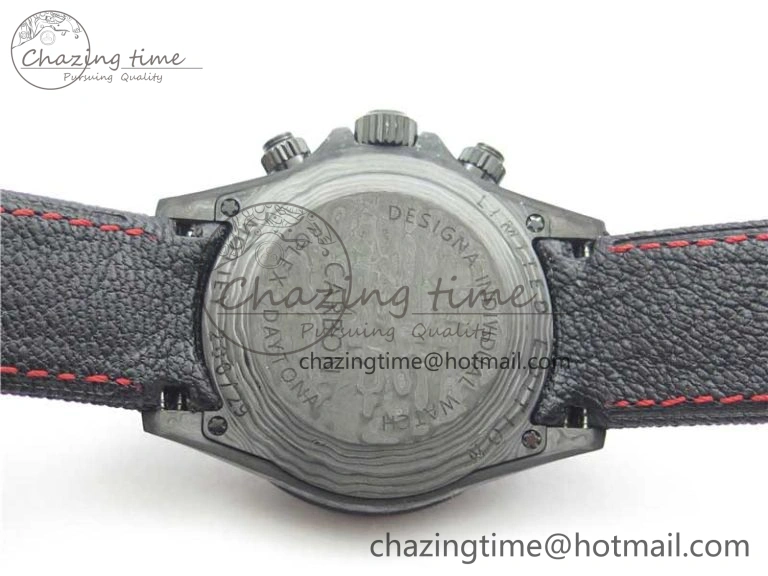 FashionForward Daytona DIW Carbon OMF Best Edition Carbon Black Dial Red Hand on Black Nylon Strap A 2846