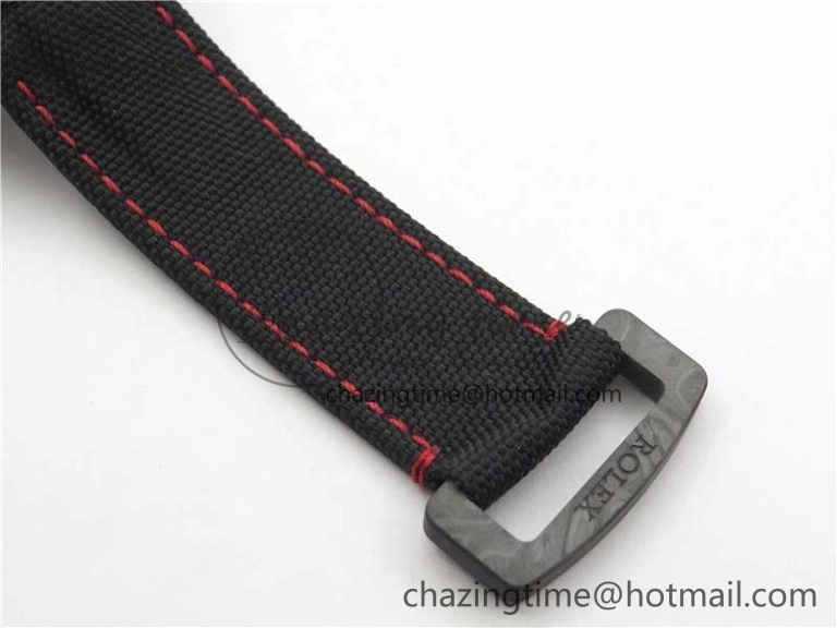 FashionForward Daytona DIW Carbon OMF Best Edition Carbon Black Dial Red Hand on Black Nylon Strap A 2846
