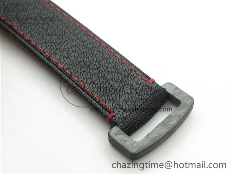 FashionForward Daytona DIW Carbon OMF Best Edition Carbon Black Dial Red Hand on Black Nylon Strap A 2846
