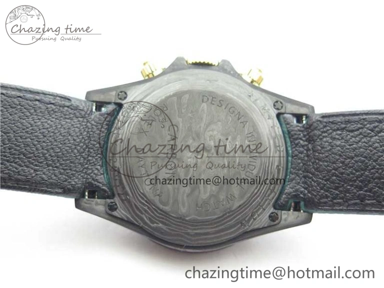 Durable Daytona DIW Carbon OMF Best Edition Carbon Black Dial on Green Nylon Strap A 2837