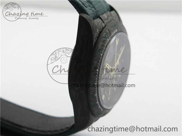 Durable Daytona DIW Carbon OMF Best Edition Carbon Black Dial on Green Nylon Strap A 2837