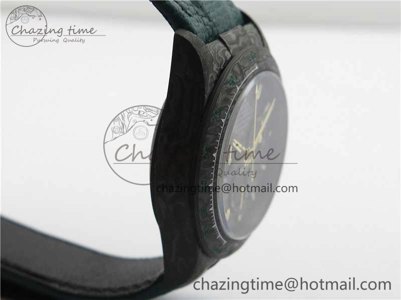 Durable Daytona DIW Carbon OMF Best Edition Carbon Black Dial on Green Nylon Strap A 2837