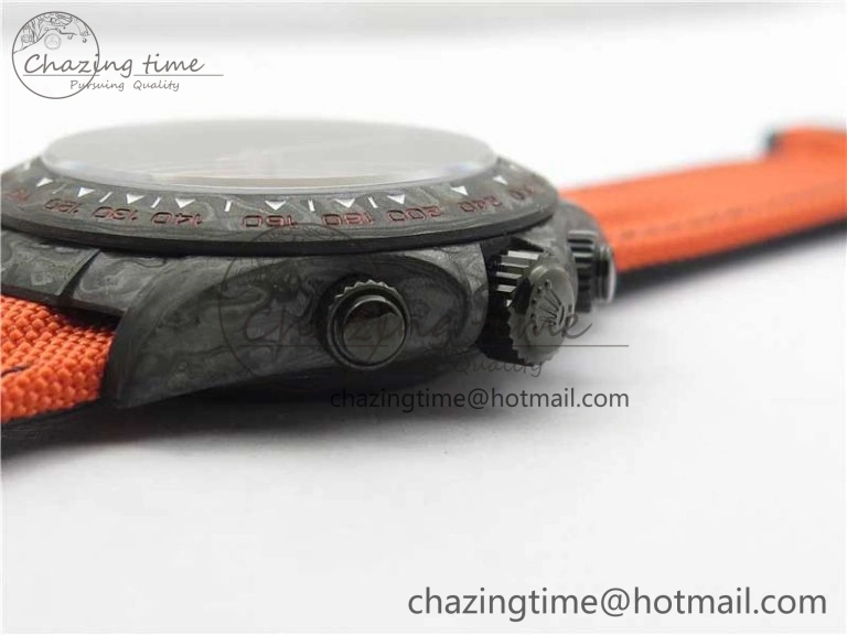Daytona DIW Carbon OMF Best Edition Carbon Orange Dial on Orange Nylon Strap A SoftTouch 2845