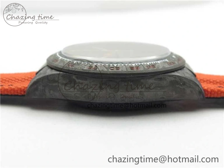 Daytona DIW Carbon OMF Best Edition Carbon Orange Dial on Orange Nylon Strap A SoftTouch 2845