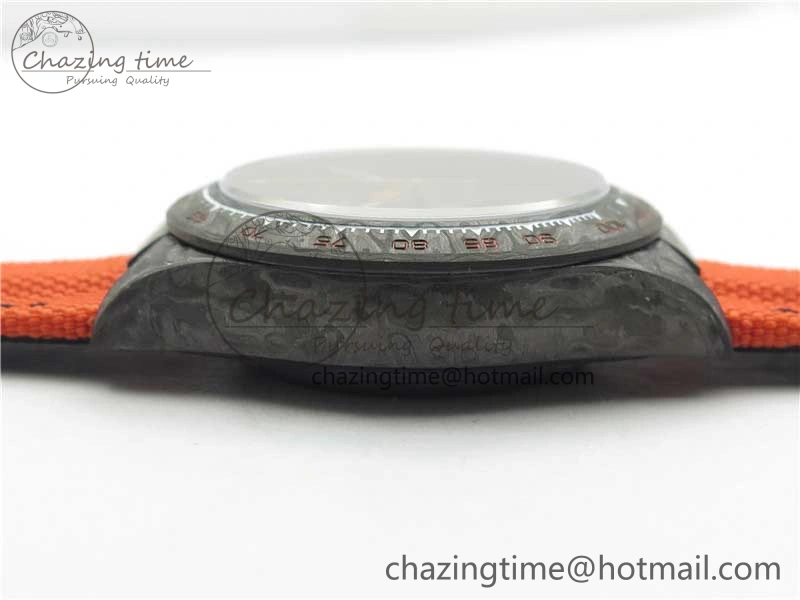 Daytona DIW Carbon OMF Best Edition Carbon Orange Dial on Orange Nylon Strap A SoftTouch 2845