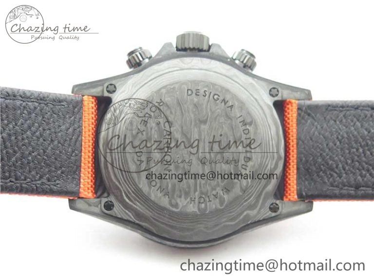Daytona DIW Carbon OMF Best Edition Carbon Orange Dial on Orange Nylon Strap A SoftTouch 2845