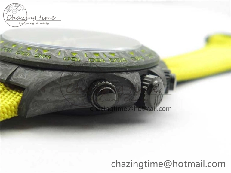 EasyCare Daytona DIW Carbon OMF Best Edition Carbon Yellow Dial on Yellow Nylon Strap A 2841