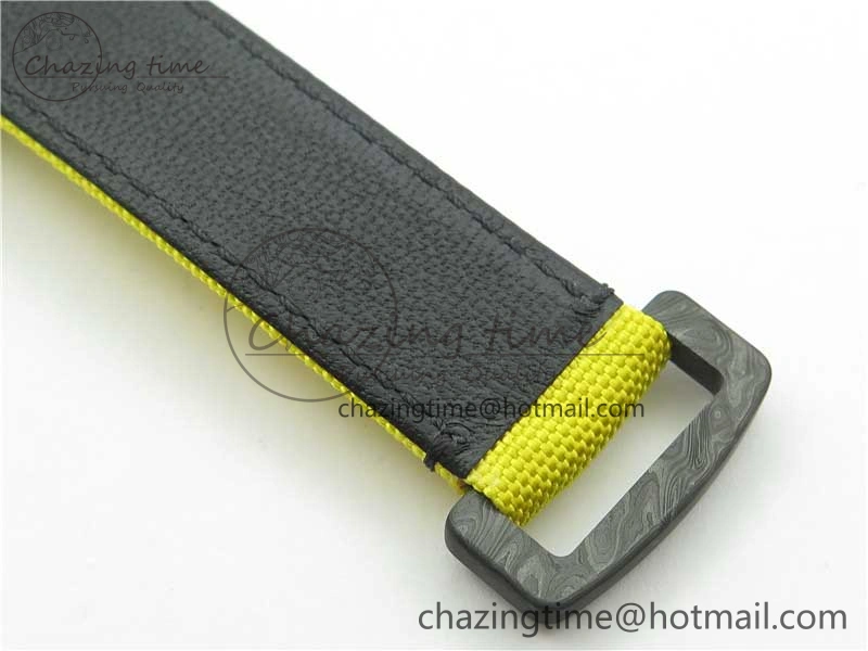 EasyCare Daytona DIW Carbon OMF Best Edition Carbon Yellow Dial on Yellow Nylon Strap A 2841