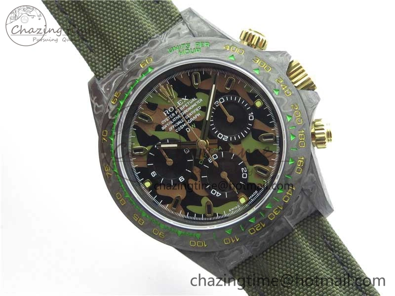 Daytona DIW Carbon OMF Best Edition Green Dial on Deep Green Nylon Strap A Colorful 2835