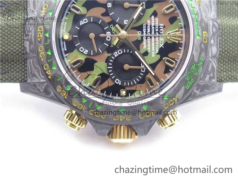 Daytona DIW Carbon OMF Best Edition Green Dial on Deep Green Nylon Strap A Colorful 2835