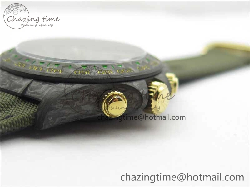 Daytona DIW Carbon OMF Best Edition Green Dial on Deep Green Nylon Strap A Colorful 2835
