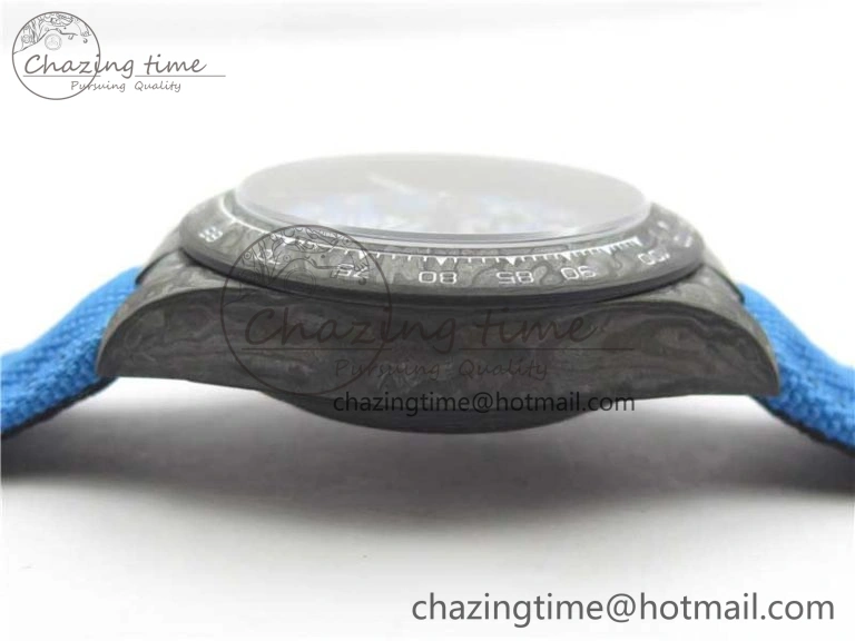 Efficient Daytona DIW Carbon OMF Best Edition Light Blue Dial on Light Blue Nylon Strap A 2844