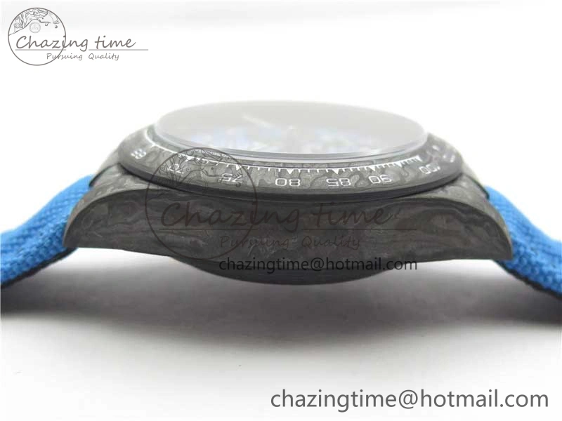 Efficient Daytona DIW Carbon OMF Best Edition Light Blue Dial on Light Blue Nylon Strap A 2844