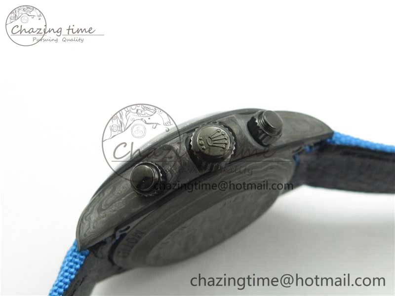 Efficient Daytona DIW Carbon OMF Best Edition Light Blue Dial on Light Blue Nylon Strap A 2844