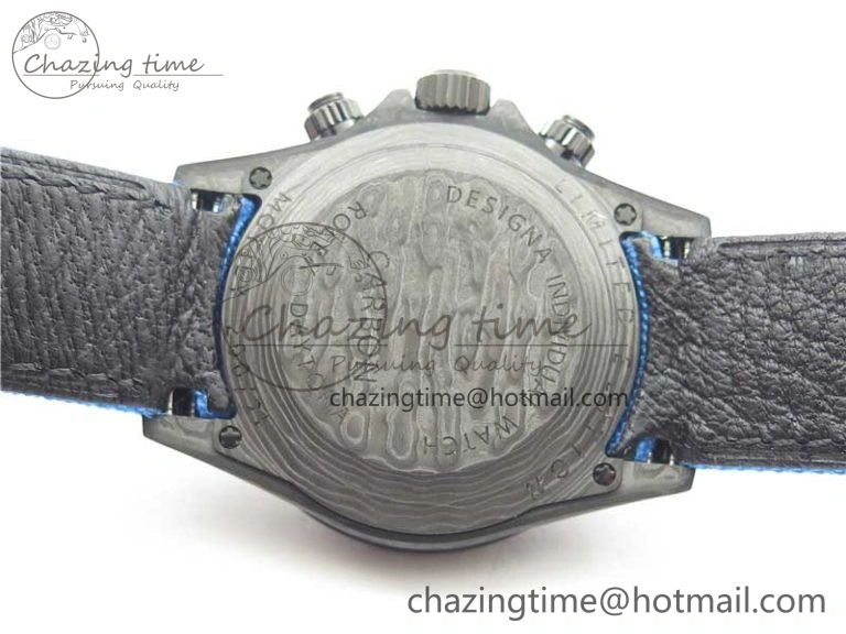 Efficient Daytona DIW Carbon OMF Best Edition Light Blue Dial on Light Blue Nylon Strap A 2844
