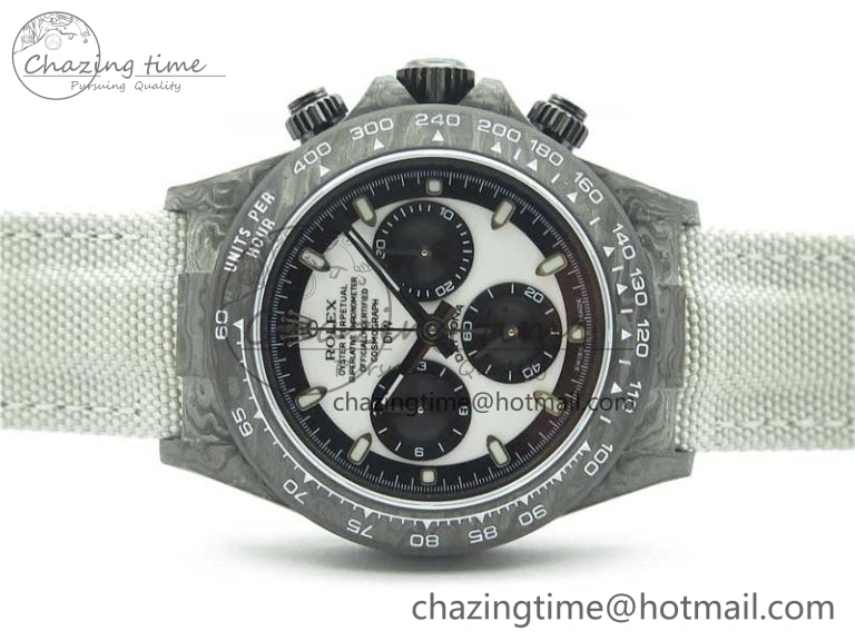 Daytona DIW Carbon OMF Best Edition White Dial on White Nylon Strap A Sporty 2838