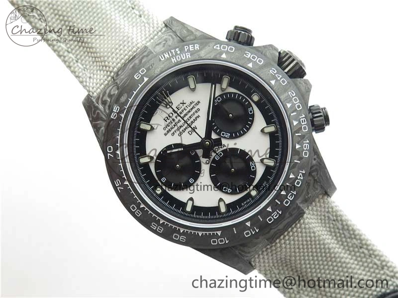 Daytona DIW Carbon OMF Best Edition White Dial on White Nylon Strap A Sporty 2838