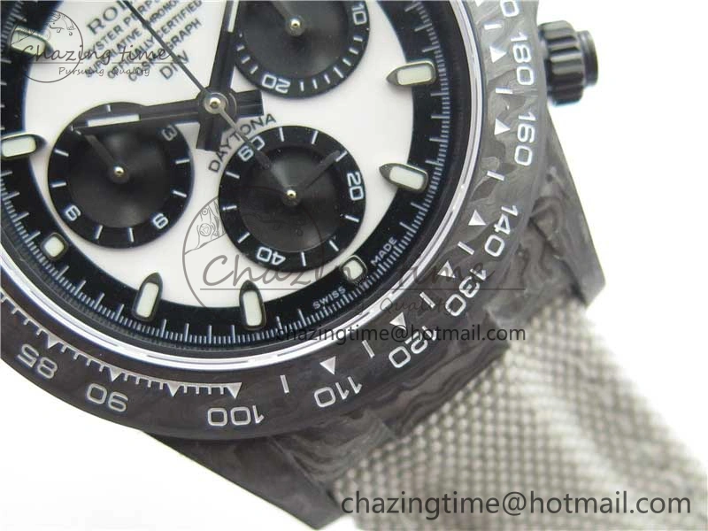 Daytona DIW Carbon OMF Best Edition White Dial on White Nylon Strap A Sporty 2838