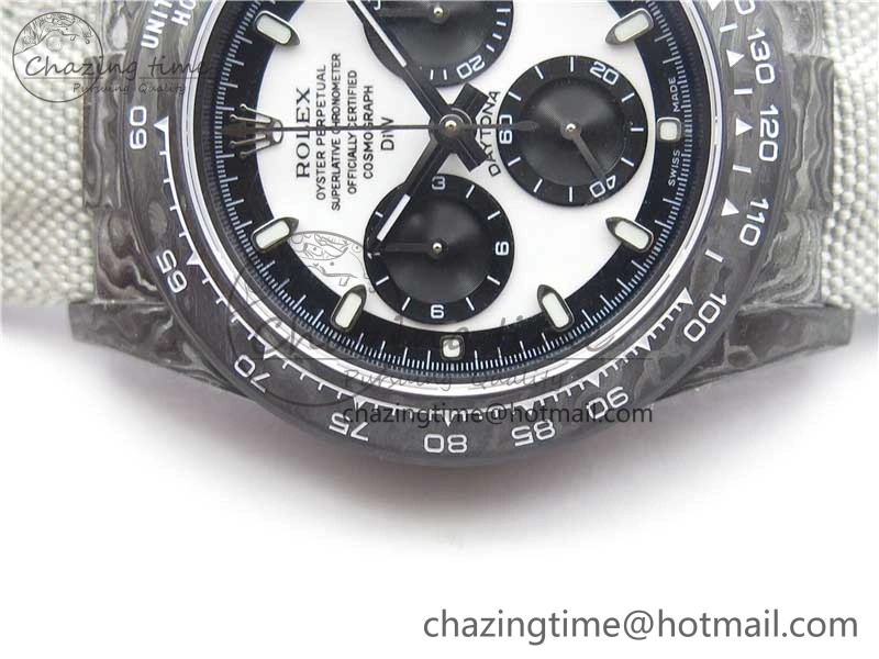 Daytona DIW Carbon OMF Best Edition White Dial on White Nylon Strap A Sporty 2838