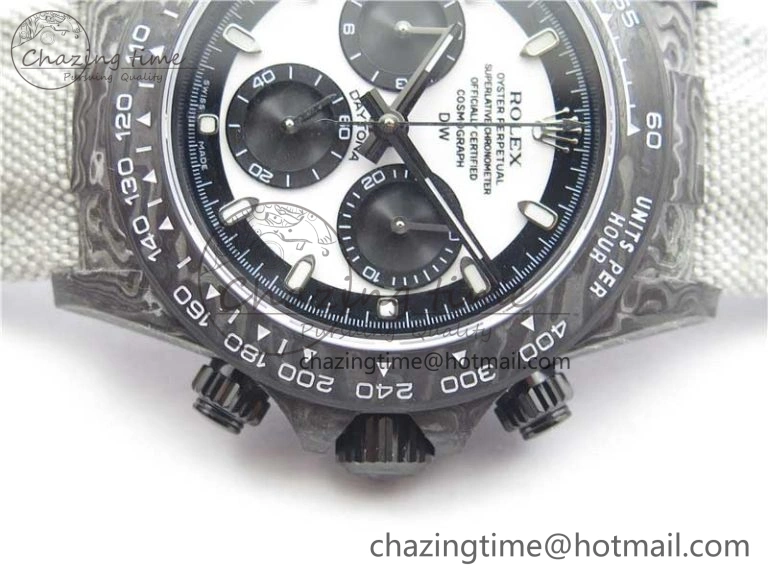 Daytona DIW Carbon OMF Best Edition White Dial on White Nylon Strap A Sporty 2838