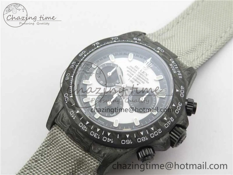 Daytona DIW Carbon OMF Best Edition White Dial on White Nylon Strap A Sporty 2838