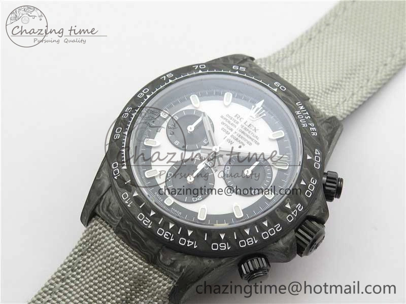 Daytona DIW Carbon OMF Best Edition White Dial on White Nylon Strap A Sporty 2838