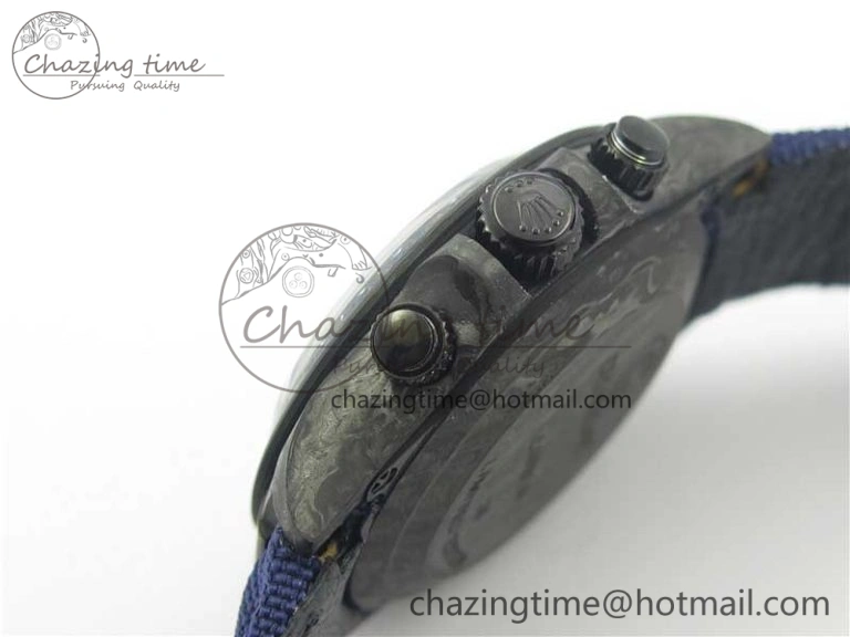 Resilient Daytona DIW Carbon V2 WWF Best Edition Black Dial On Dark Blue Nylon Strap A 3106