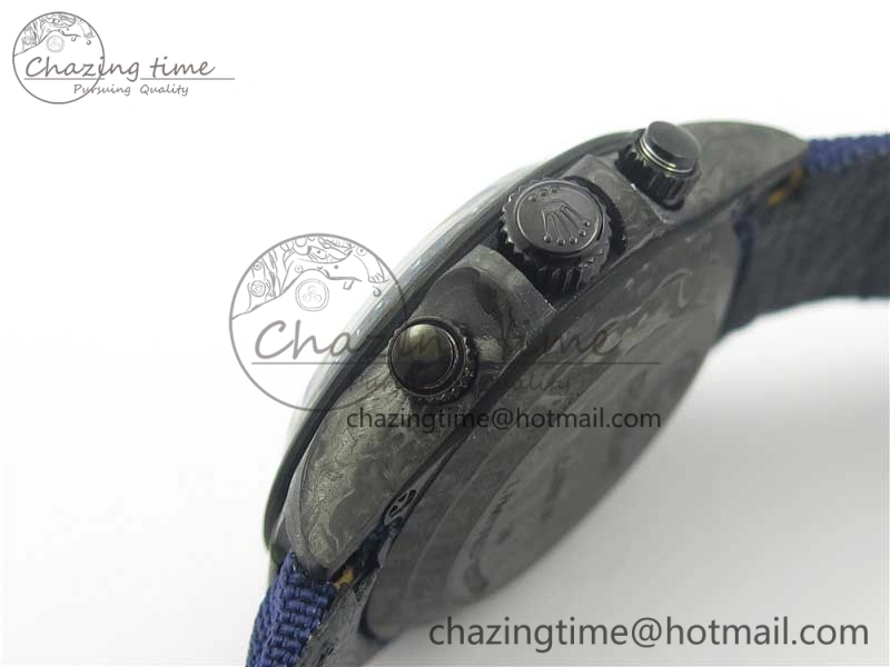 Resilient Daytona DIW Carbon V2 WWF Best Edition Black Dial On Dark Blue Nylon Strap A 3106