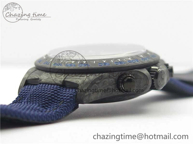 Resilient Daytona DIW Carbon V2 WWF Best Edition Black Dial On Dark Blue Nylon Strap A 3106