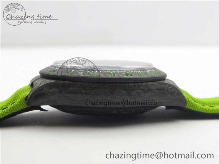 SportInspired Daytona DIW Carbon V2 WWF Best Edition Black Green Dial On Green Nylon Strap A 3110