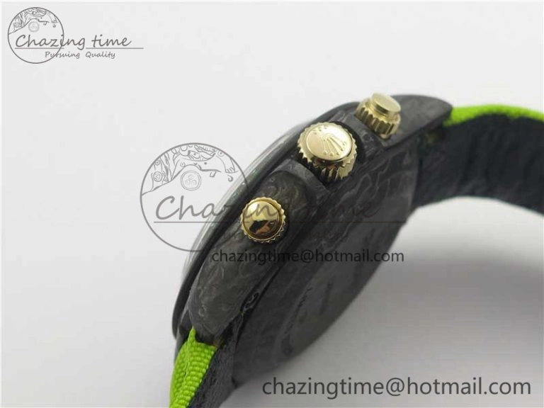 SportInspired Daytona DIW Carbon V2 WWF Best Edition Black Green Dial On Green Nylon Strap A 3110