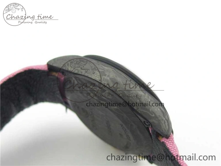 Lightweight Daytona DIW Carbon V2 WWF Best Edition Black Pink Dial On Pink Nylon Strap A 3113
